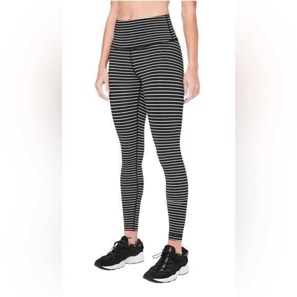 Lululemon Wunder Under High Rise Tight *Luxtreme 28" Stripe Black White Sz.8 - Picture 6 of 6
